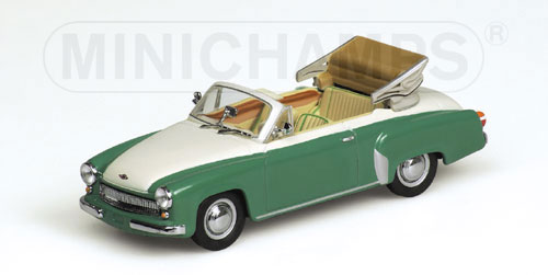 WARTBURG A 311 CABRIOLET – 1958 – CREAM/GREEN 1:43 model