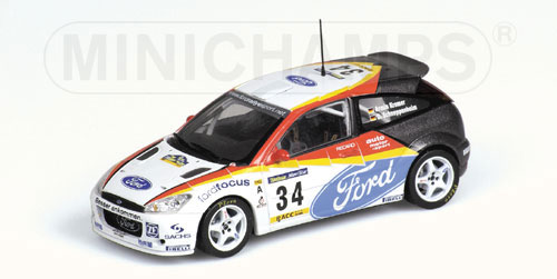 FORD FOCUS RS – KREMER/SCHNEPPENHEIM – TEAM WEBER – RALLY CATALUNYA 2002 1:43 model