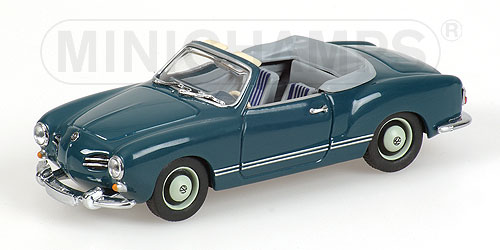 VOLKSWAGEN KARMANN GHIA CABRIOLET – 1957 – BLUE L.E. 1008 pcs. 1:43 model