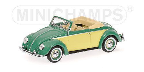 VOLKSWAGEN HEBMUELLER CABRIOLET – 1949 – GREEN/MELON L.E. 750 pcs. 1:43 model