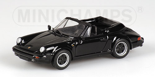 PORSCHE 911 CARRERA CABRIOLET – 1983 – BLACK METALLIC 1:43 model