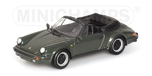 PORSCHE 911 CARRERA CABRIOLET – 1983 – GREEN METALLIC 1:43 model
