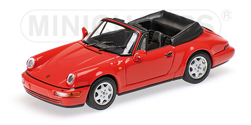 PORSCHE 911 CARRERA 2 CABRIOLET – 1990 – RED L.E. 504 pcs. 1:43 model