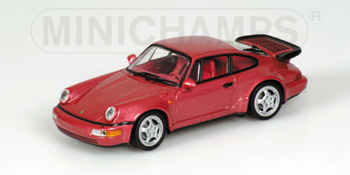 PORSCHE 911 TURBO – 1990 – RED METALLIC 1:43 model