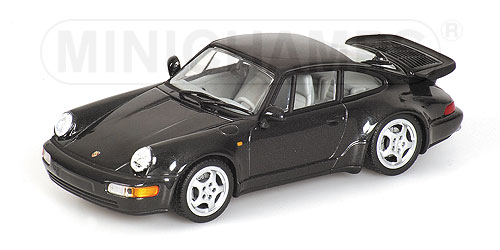 PORSCHE 911 TURBO – 1990 – BLACK METALLIC 1:43 model