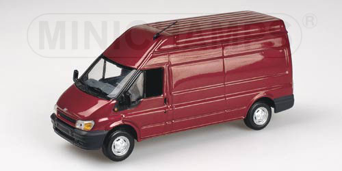 FORD TRANSIT HOCHDACH KASTENWAGEN – 2000 – RED METALLIC L.E. 1111 pcs. 1:43 model