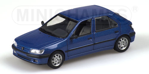 PEUGEOT 306 4-DOOR SALOON – 1995 – BLUE METALLIC 1:43 model