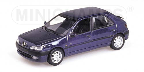 PEUGEOT 306 4-DOOR SALOON – 1998 – BLUE METALLIC 1:43 model