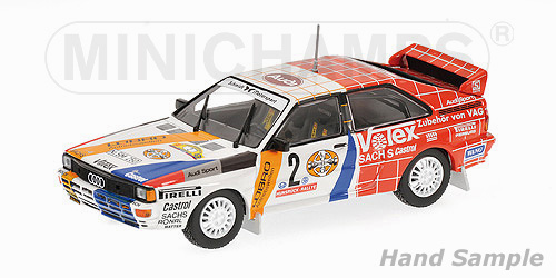 AUDI QUATTRO RALLY – DEMUTH/LUX – WINNERS HUNSRÜCK RALLY 1984 L.E. 1344 pcs. 1:43 model