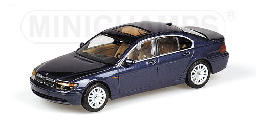 BMW 7 SERIES – 2001 – BLUE METALLIC ‘WITH ENGINE’ 1:43 model