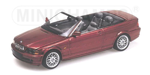 BMW 3-SERIES CABRIOLET (E46/2C) – 2000 – RED METALLIC 1:43 model