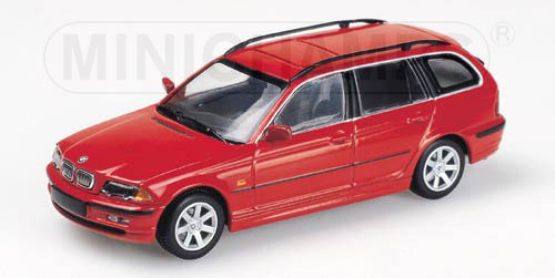 BMW 328I TOURING – 1999 – LIGHT RED ‘WITH ENGINE’ 1:43 model