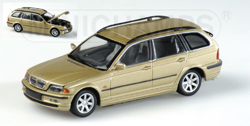 BMW 328I TOURING – 1999 – GOLD METALLIC ‘WITH ENGINE’ 1:43 model