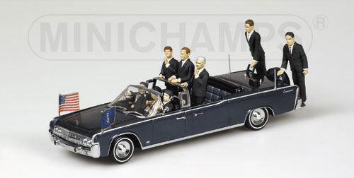 LINCOLN CONTINENTAL – 1963 – BERLIN – ‘JOHN FITZGERALD KENNEDY’ – WITH FIGURINES 1:43 model