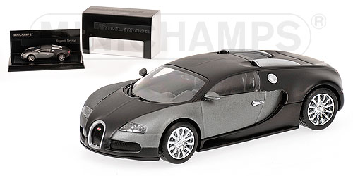 BUGATTI VEYRON – 2009 – MATT BLACK / MATT GREY – ‘LINEA OPACA’ L.E. 2010 pcs. 1:43 model