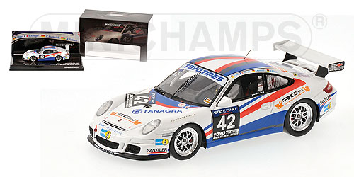 PORSCHE 911 GT3 CUP – LAND MOTORSPORT – TILKE/ABERGEL/KENTENICH/DZIKEVIC – WINNERS 24H DUBAI 2009 L.E. 509 pcs. 1:43 model