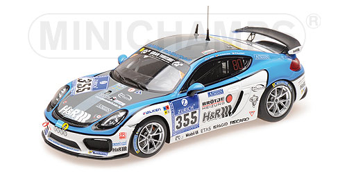 PORSCHE CAYMAN GT4 CLUBSPORT – BOHR/SCHMICKLER/HUMBERT – 24H NÜRBURGRING 2016 L.E. 144 pcs. 1:43 model