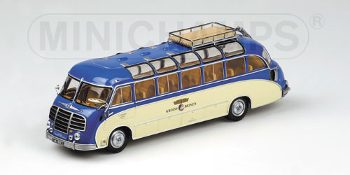SETRA S8 BUS – 1953 – ‘KROISS REISEN’ – BLUE/CREAM 1:43 model