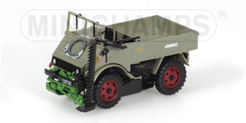 MERCEDES-BENZ UNIMOG 401 – GREY – MIT MÄHBALKEN L.E. 1008 pcs. 1:43 model