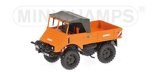 MERCEDES UNIMOG 401 MIT SEILWINDE – 1951 – ORANGE L.E. 750 pcs. 1:43 model