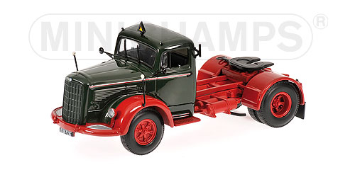 MERCEDES-BENZ L 6600S SATTELZUGMASCHINE – 1950 – GREEN/RED L.E. 444 pcs. 1:43 model