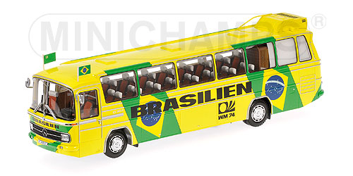 MERCEDES-BENZ O302 (LHD) – FUSSBALL-WELTMEISTERSCHAFT 1974 – MANNSCHAFTSBUS ‘BRASILIEN’ L.E. 510 pcs. 1:43 model