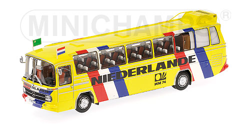 MERCEDES-BENZ O302 (LHD) – FUSSBALL-WELTMEISTERSCHAFT 1974 – MANNSCHAFTSBUS ‘NIEDERLANDE’ L.E. 510 pcs. 1:43 model