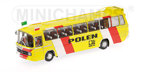 MERCEDES-BENZ O302 (LHD) – FUSSBALL-WELTMEISTERSCHAFT 1974 – MANNSCHAFTSBUS ‘POLEN’ L.E. 510 pcs. 1:43 model