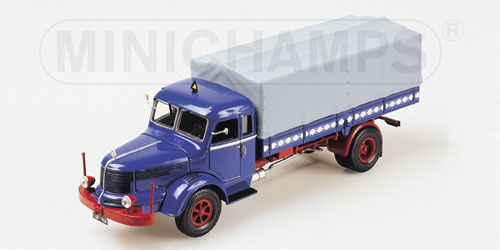 KRUPP TITAN – CANVAS TRUCK – BLUE/RED 1:43 model