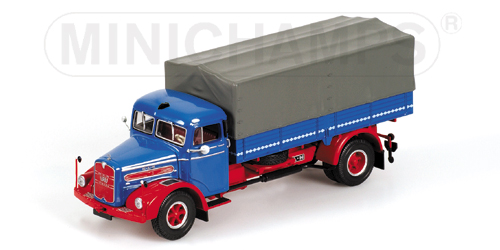 MAN 750 TURBO – 1958 – PRITSCHENWAGEN BLUE/RED 1:43 model