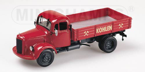 MERCEDES L 3500 TIPPER COAL – RED/BLUE – ‘KOHLEN’ 1:43 model