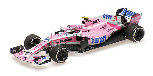 SAHARA FORCE INDIA F1 MERCEDES VJM11 – ESTEBAN OCON – SPANISH GP 2018 – EXCLUSIVE FOR MINICHAMPS.DE L.E. 100 pcs. 1:43 model