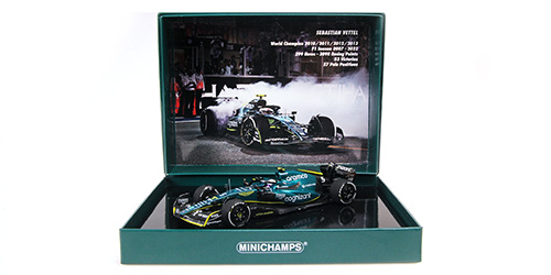 ASTON MARTIN FORMULA ONE TEAM AMR22 – VETTEL – LAST RACE ABU DHABI GP 2022 – EXCL. MCH W TYRE MARKS - L.E. 105 pcs. 1:43 model