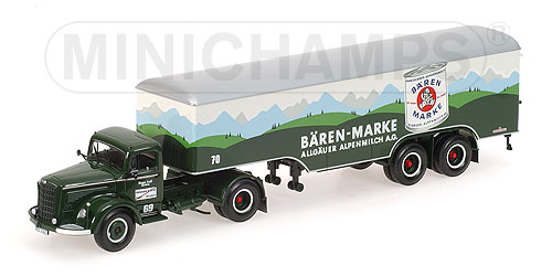 MERCEDES-BENZ LS 315 – KOFFERSATTELZUG – ‘BÄREN-MARKE’ L.E. 1008 pcs. 1:43 model
