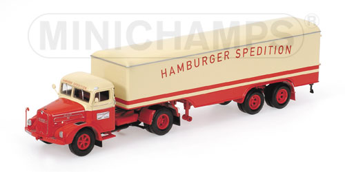 MAN 860 L1S – 1958 – KOFFERSATTELZUG ‘HAMBURGER SPEDITION’ 1:43 model