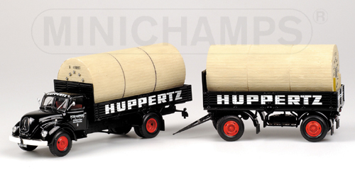 MAGIRUS-DEUTZ S 6500 PRITSCHE+ 2-ACHS-TRAILER – 1957 – ‘HUPPERTZ’ 1:43 model