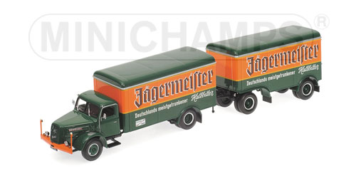 HENSCHEL HS 140 KOFFERZUG +TRAILER – ‘JAEGERMEISTER’ L.E. 720 pcs. 1:43 model