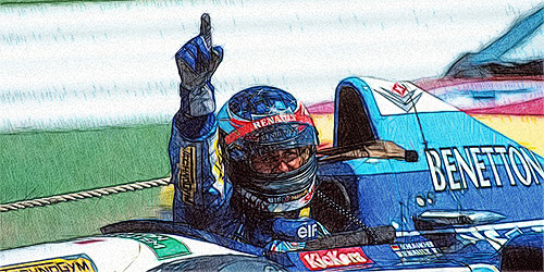 BENETTON RENAULT B195 – MICHAEL SCHUMACHER – WINNER GERMAN GP 1995 - L.E. 480 pcs. 1:18 model