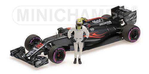 MCLAREN HONDA MP4-31 – JENSON BUTTON – FINAL GP ABU DHABI 2016 – W/ FIGURINE - L.E. 1008 pcs. 1:43 model