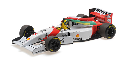 MCLAREN FORD MP4/8 – SEBASTIAN VETTEL – TRIBUTE IMOLA 19.05.24 W FIGURINE AND FLAG - L.E. 504 pcs. 1:18 model