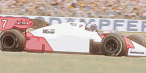 MCLAREN TAG MP4/2 A. PROST – WINNER PORTUGESE GP 1984 - L.E. 250 pcs. 1:18 model