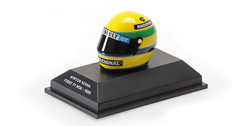 HELMET – AYRTON SENNA – FIRST F1 WIN – 1985 - L.E. 994 pcs. 1:8 model