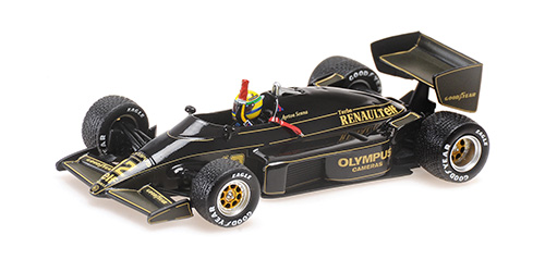 LOTUS RENAULT 97T – AYRTON SENNA – GP PORTUGAL 1985 (W/RAIN TYRES) – 1ST CAREER WIN – END OF RACE - L.E. 994 pcs. 1:43 model