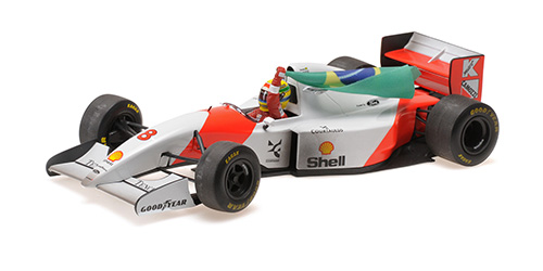 MCLAREN FORD MP4/8 – AYRTON SENNA – WINNER AUSTRALIAN GP 1993 WITH FLAG – DIRTY VERSION - L.E. 994 pcs. 1:18 model