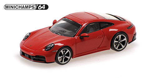 PORSCHE 911 (992.2) CARRERA – 2025 – RED 1:64 model