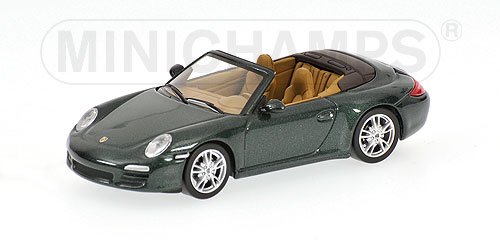 PORSCHE 911 CARRERA S CABRIOLET - 2008 - GREEN METALLIC 1:64 model