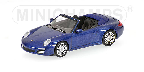 PORSCHE 911 CARRERA 4S CABRIOLET - 2008 - BLUE METALLIC 1:64 model