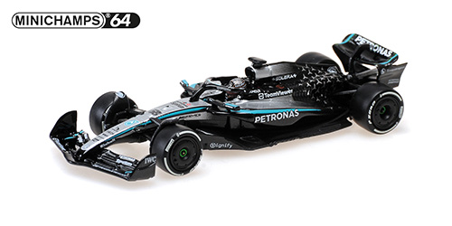 MERCEDES-AMG PETRONAS FORMULA ONE TEAM F1 W16 E PERFORMANCE – GEORGE RUSSELL – 3RD PLACE CHINA GP 2025 1:64 model