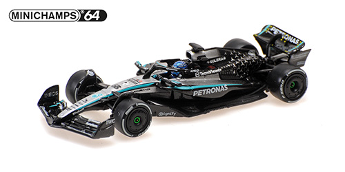 MERCEDES-AMG PETRONAS FORMULA ONE TEAM F1 W16 E PERFORMANCE – GEORGE RUSSELL – WINNER SINGAPORE GP 2025 1:64 model