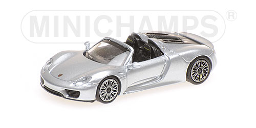 PORSCHE 918 SPYDER – 2013 – SILVER METALLIC 1:87 model
